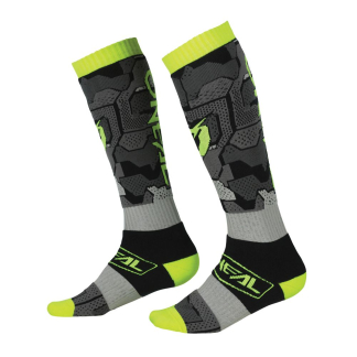 O'Neal Pro Mx Sock Camo V.22 gray/neon yellow One Size