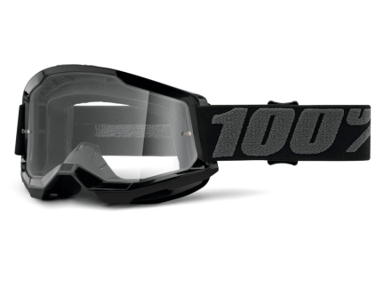 100% Strata 2 Goggle - Clear Lens black