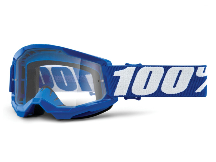 100% Strata 2 Junior Goggle - Clear Lens blue