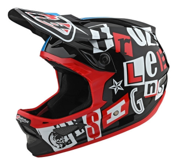Troy Lee Designs D3 Fiberlite Helmet Anarchy Black