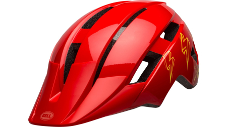 Bell Sidetrack II Mips bike helmet red bolts youth