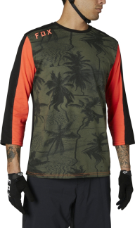 Fox Jersey Ranger Drirelease With 3/4 sleeves olive green