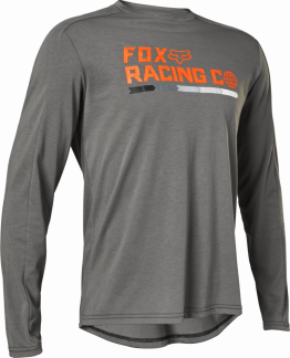 Fox Ranger Dr Longsleeve Jersey Race Co dark grey