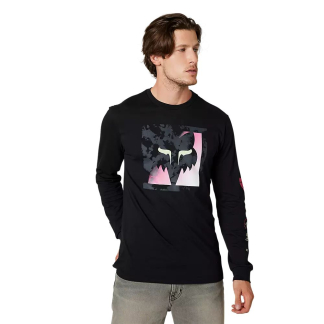 Fox Langärmliges Premium-T-Shirt Detonate Black
