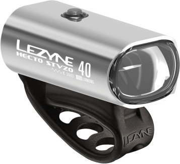 Lezyne LED Fahrradbeleuchtung Hecto Drive 40 StVZO Vorderlicht, Y13 silber-glänzend