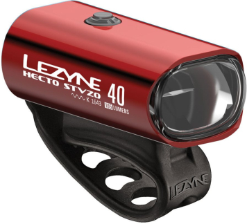 Lezyne LED Fahrradbeleuchtung Hecto Drive 40 StVZO Vorderlicht, Y13 rot-glänzend