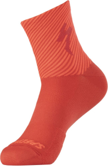 Specialized Soft Air Mid Sock Flo Red/Rocket Red Stripe