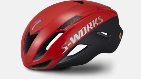 Specialized S-Works Evade mit ANGi Satin/Gloss Flo Red/Chrome