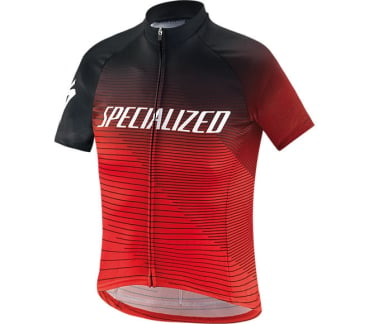Specialized Kids' RBX Comp Logo Team SS Jersey Black/Rocket Red/Red