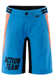 Cube JUNIOR Baggy Shorts incl. inner shorts X Actionteam blue'n'orange