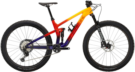 Trek Top Fuel 9.8 XT Marigold to Red to Purple Abyss Fade