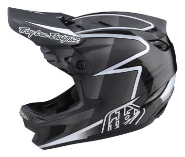 Troy Lee Designs D4 Carbon MIPS Helm Lines black/gray