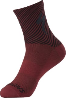 Specialized Soft Air Mid Sock Crimson/Black Stripe