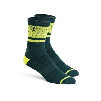 Crankbrothers Icon socks Splatter ltd. black/lime green