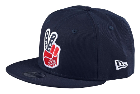 Troy Lee Designs Youth Peace Sign Snapback Hat Navy