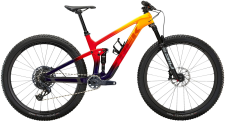 Trek Top Fuel 9.8 GX AXS Marigold to Red to Purple Abyss Fade