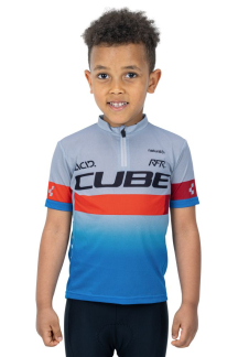 Cube JUNIOR Teamline jersey short sleeve blue'n'red'n'grey