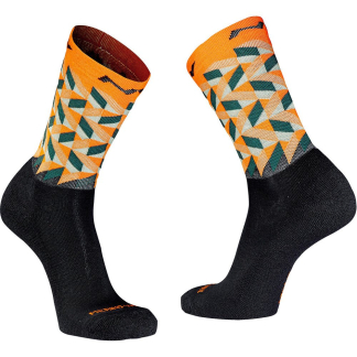 Northwave Core Sock Wool Orange/Green