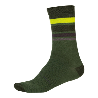 Endura BaaBaa Merino Stripe Socken Waldgrün
