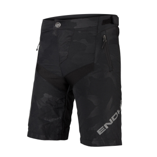Endura Kinder MT500JR Shorts mit Innenhose Camouflage-Dunkel