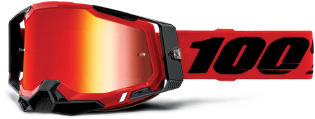 100% Racecraft Gen2 goggle anti fog mirror lens red unis