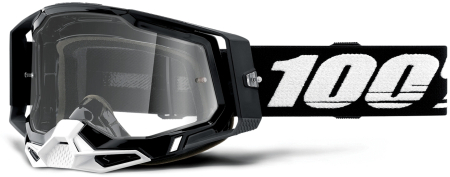 100% Racecraft Gen2 goggle anti fog clear lens black unis