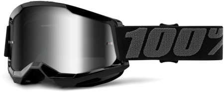 100% Strata Gen2 goggle anti fog mirror lens black unis
