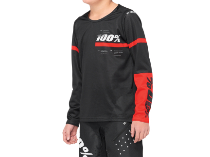 100% R Core DH Youth Jersey black/red