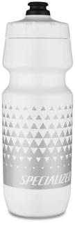 Specialized Big Mouth 24oz Water Bottle  white/metallic silver triangle fade  24 OZ