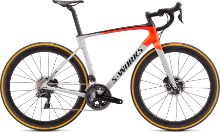 Specialized S-Works Roubaix - Shimano Dura-Ace Di2 Gloss Dove Gray/Rocket Red/Black 2020