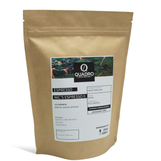 Quadro Coffee Nic's Espresso 2.0, 4 Blend - Whole Bean