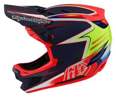 Troy Lee Designs D4 Carbon MIPS Helmet Lines black/red