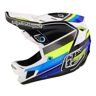 Troy Lee Designs D4 Composite Helmet W/Mips Reverb White / Blue