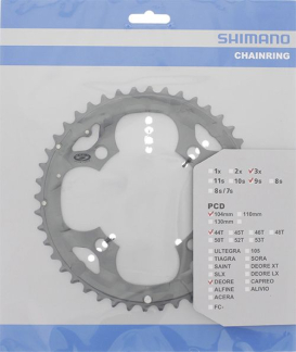 Shimano chainrings DEORE FC-M590 aluminum