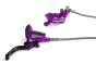 Hope Tech 3 V4 Rear - No Rotor - Purple - BRAIDED -R/H
