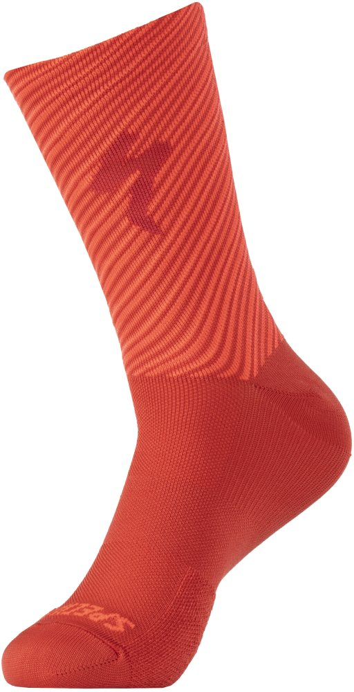 Specialized Soft Air Tall Sock Flo Red/Rocket Red Stripe